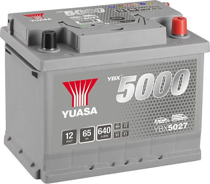 Μπαταρία Αυτοκινήτου YUASA YBX5027 12V 65Ah 640A Yuasa Silver High Performance Battery